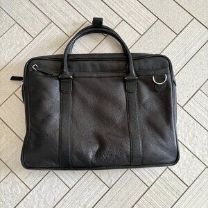 TIGER OF SWEDEN Black Leather Laptop Bag